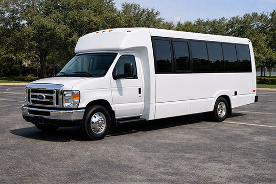 18-passenger minibus available for charter in Claude, TX